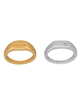 Set anillo circular Coach 9.1 Signet Heirlooms pulido