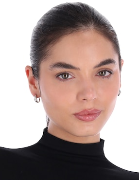 Aretes de círculo Coach con acabado pulido