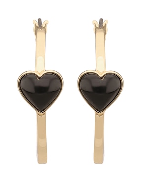 Arracadas de corazón Dkny Mallory con acabado brillante cristal