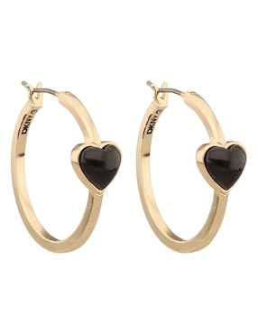 Arracadas de corazón Dkny Mallory con acabado brillante cristal