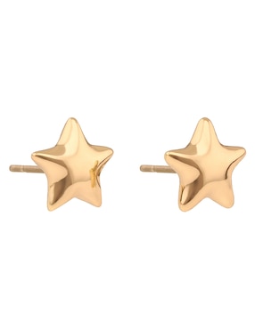 Aretes de estrella Coach con acabado pulido
