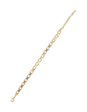 Pulsera Coach 9.1 Beveled C Link con acabado brillante