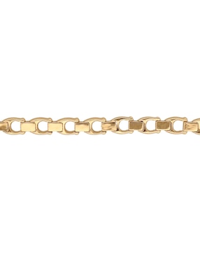 Pulsera Coach 9.1 Beveled C Link con acabado brillante
