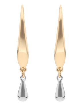 Aretes largos DKNY Lena con acabado pulido cristal