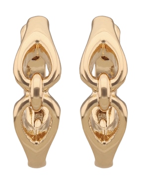 Aretes corto entrelazado Anne Klein Leo's Links con acabado brillante
