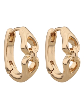 Aretes corto entrelazado Anne Klein Leo's Links con acabado brillante