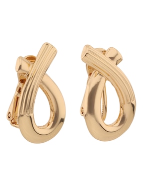 Aretes corto entrelazado Anne Klein Versatile Wear con acabado brillante