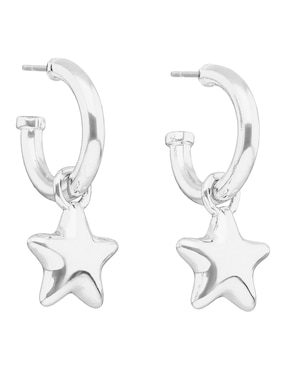 Aretes cortos de estrella Coach 10.1 Quilted Cut Out con acabado pulido