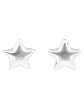 Broqueles de estrella Coach con acabado pulido