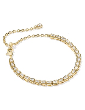 Pulsera Kendra Scott Tenis Bella con acabado baño de oro 14 k