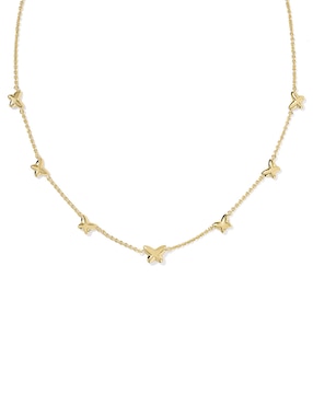 Collar de mariposa Kendra Scott Lilia de baño de oro 14 K