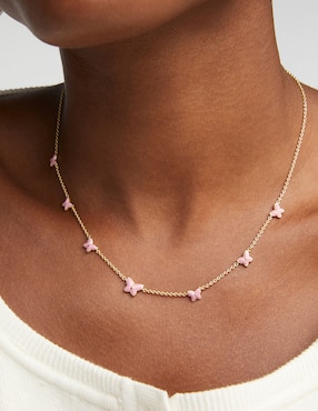Collar de mariposa Kendra Scott Lilia de baño de oro 14 K