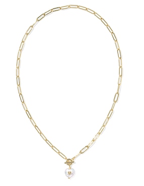 Collar de corazón Kendra Scott Sasha de baño de oro 14 K
