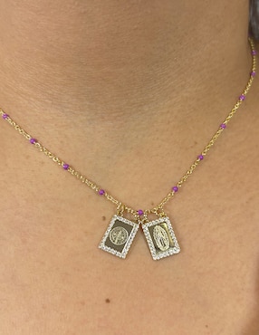 Collar San Benito Carmela Mía de baño de oro 14 K