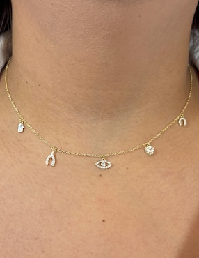 Collar Carmela Mía Protección de baño de oro 14 K