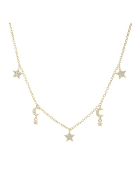 Collar de estrella Carmela Mía Estrellas de baño de oro 14 K
