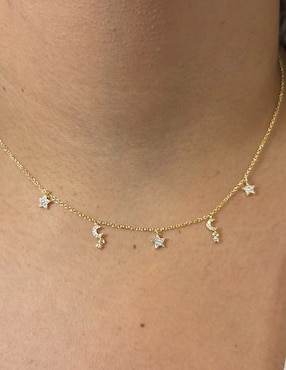 Collar de estrella Carmela Mía Estrellas de baño de oro 14 K