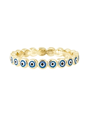 Anillo de ojo Carmela Mía Protección con acabado baño de oro 14 k