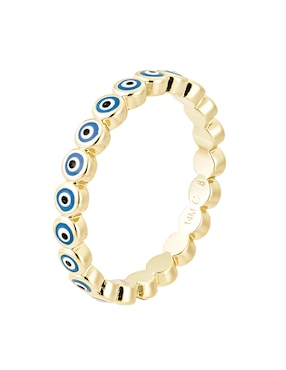 Anillo de ojo Carmela Mía Protección con acabado baño de oro 14 k