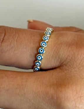 Anillo de ojo Carmela Mía Protección con acabado baño de oro 14 k