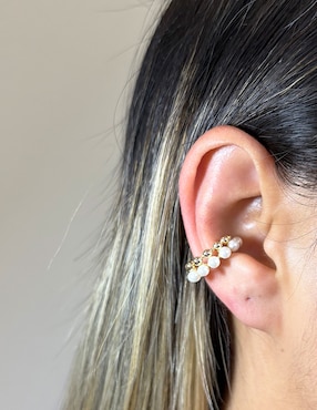 Ear cuff Carmela Mía Baño de oro 14 k perla