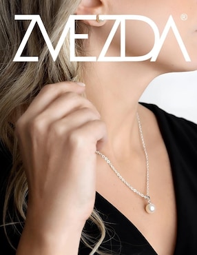 Set collar Zvezda Éclair de plata P925 perla de cristal