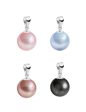 Set collar Zvezda Éclair de plata P925 perla de cristal