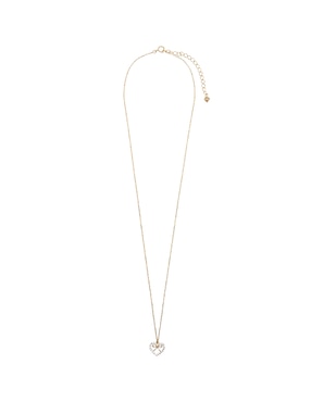 Collar con dije de corazón Westies Coquette de plata P 925