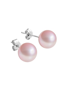 Set de broqueles Zvezda Éclair de plata P925 con acabado brillante perla de cristal