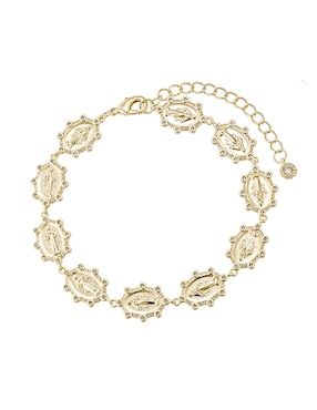 Pulsera Carmela Mía 14 k Religiosos con acabado baño de oro