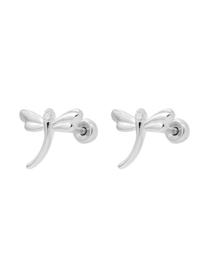 Broqueles de libélula Oro Angelus de plata P 925 con acabado pulido zirconia