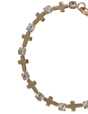 Pulsera Artre con zirconia cúbica Cruz con acabado pulido