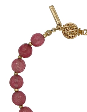 Pulsera Emanuel Ungaro con cuarzo Ruby Quartz con acabado martillado