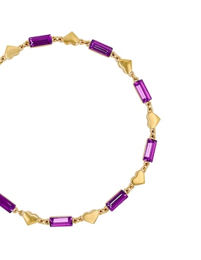 Pulsera Mossimo Baguette Amatista con acabado