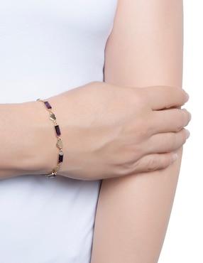 Pulsera Mossimo Baguette Amatista con acabado