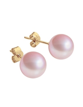Set de broqueles Zvezda Éclair con acabado baño de oro perla de cristal