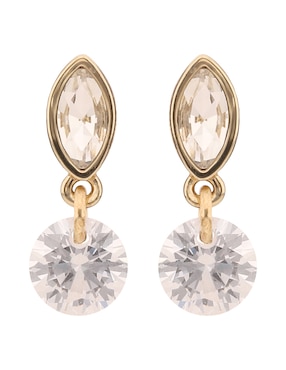 Aretes largos Dkny Nala con acabado pavé cristal