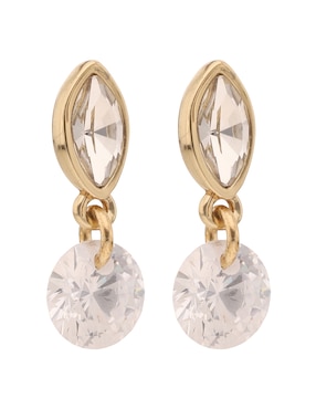 Aretes largos Dkny Nala con acabado pavé cristal