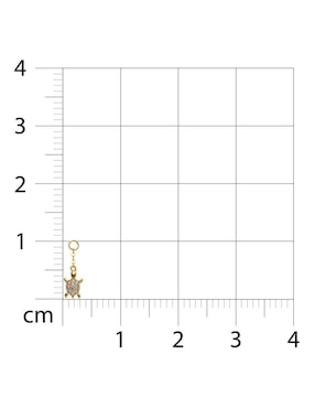 Charm de tortuga Joyerías Bizzarro de oro 14 K zirconia