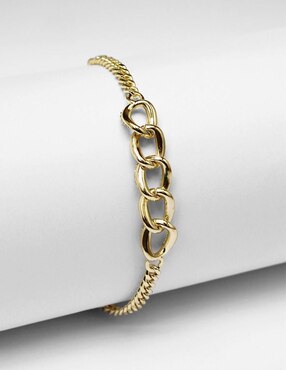 Pulsera Moon de oro laminado 8 k con acabado brillante