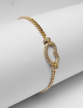 Pulsera Moon de oro laminado 8 k con acabado brillante