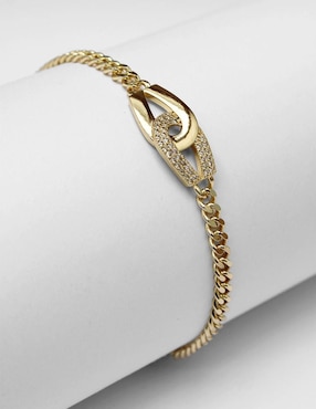 Pulsera Moon de oro laminado 8 k con acabado brillante