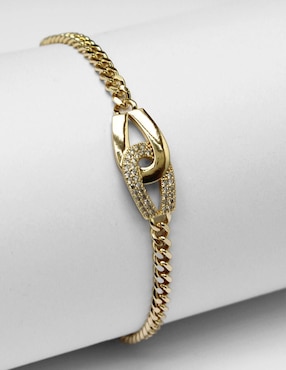 Pulsera Moon de oro laminado 8 k con acabado brillante