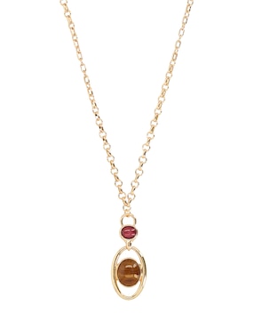 Collar con dije ovalado Anne Klein Creative Charm