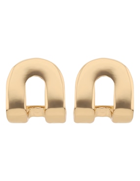 Aretes cortos Anne Klein Legacy Links con acabado brillante