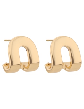 Aretes cortos Anne Klein Legacy Links con acabado brillante