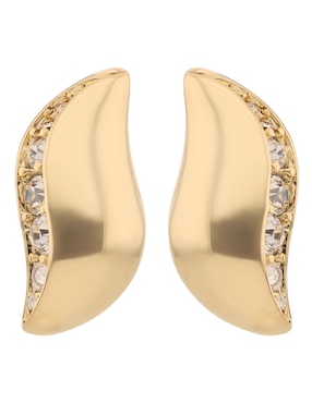 Aretes cortos Anne Klein Feminine Twist con acabado brillante