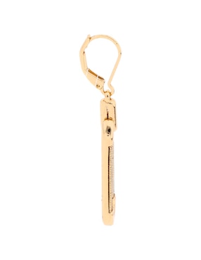 Aretes cortos ovalados Nine West con acabado brillante