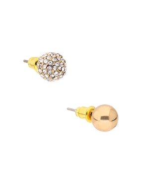 Set de aretes circulares Nine West con acabado brillante zirconia