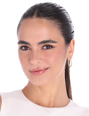 Aretes largos Anne Klein Feminine Twist con acabado pavé zirconia